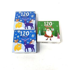 Horizon Group Holiday Christmas 3 Sticker Rolls 120 Stickers Each
